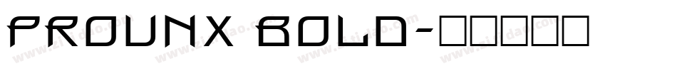 ProunX Bold字体转换